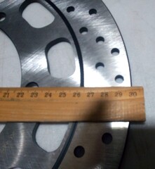 Диск тормозной задний на Yamaha XVS V-STAR1300 2007-2009 г.в., серебристый