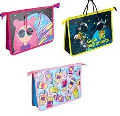 Папка детская на шнурке А4 в ассорти, пластик.