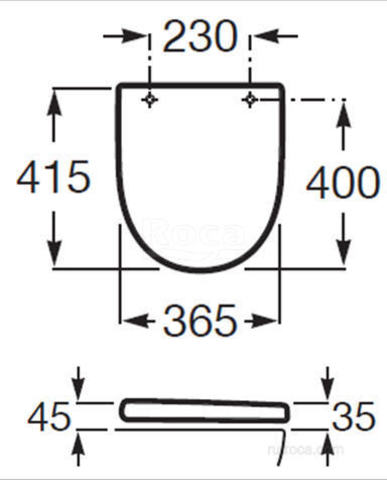 Roca MERIDIAN сиденье с крышкой укороч Supralit 8012AB00B