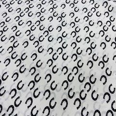 Ткань хлопок  с подковами 2161