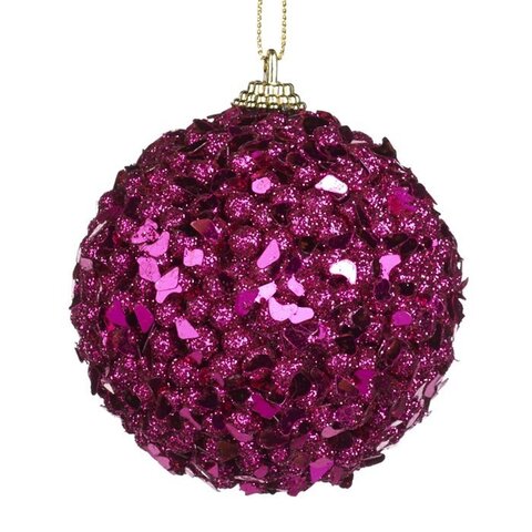 Шар 8см Goodwill Glitter Foil Ball Hot Pink ярко-розовый