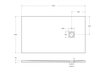 BelBagno TRAY-MR-UNO-AH-140/80-35-W-CR Поддон из искусственного мрамора в комплекте с сифоном с декоративной накладкой (хром)