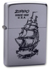 Зажигалка Zippo Boat-Zippo с покрытием Satin Chrome, латунь/сталь, серебристая, матовая, 36x12x56 мм