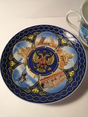 Чайная пара с видами Петербурга