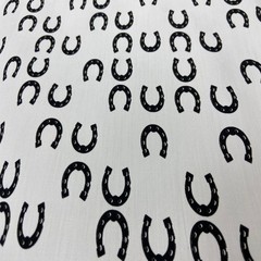 Ткань хлопок  с подковами 2161
