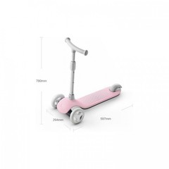 Детский кикборд Xiaomi Rice Rabbit Scooter Pink (Розовый)