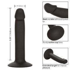 Черный анальный фаллоимитатор Silicone Slim Anal Stud - 