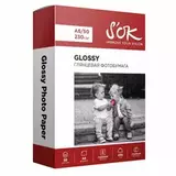 Фотобумага S'OK глянцевая, формат 10x15, плотность 230г/м2, 50 листов SA6230050G4R