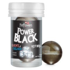 Лубрикант POWER BLACK в виде 2-х шариков с охлаждающе-разогревающим эффектом
