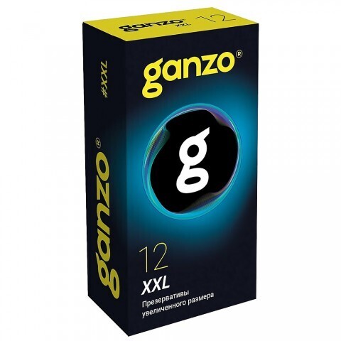 Презервативы увеличенного размера Ganzo XXL Black edition, 12 шт.