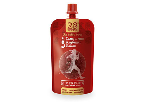 Пюре с семенами чиа "Клубника - Банан", 110мл