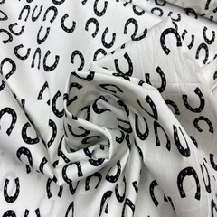 Ткань хлопок  с подковами 2161