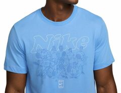 Футболка теннисная Nike Court Dri-Fit Printed T-Shirt - university blue