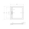 Cezares TRAY-AS-A TRAY-AS-A-100-100-SCR-NERO Поддон из искусственного мрамора