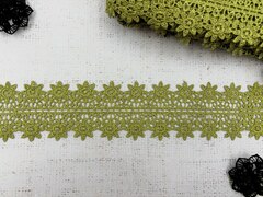 Кружево плетеное, ш. 7 см, фисташковый