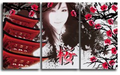 Модульная картина "Японский стиль"