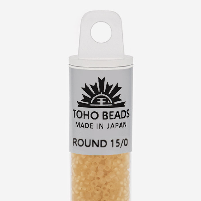 Японский бисер TOHO Round 15/0 (№2F), прозрачный матовый