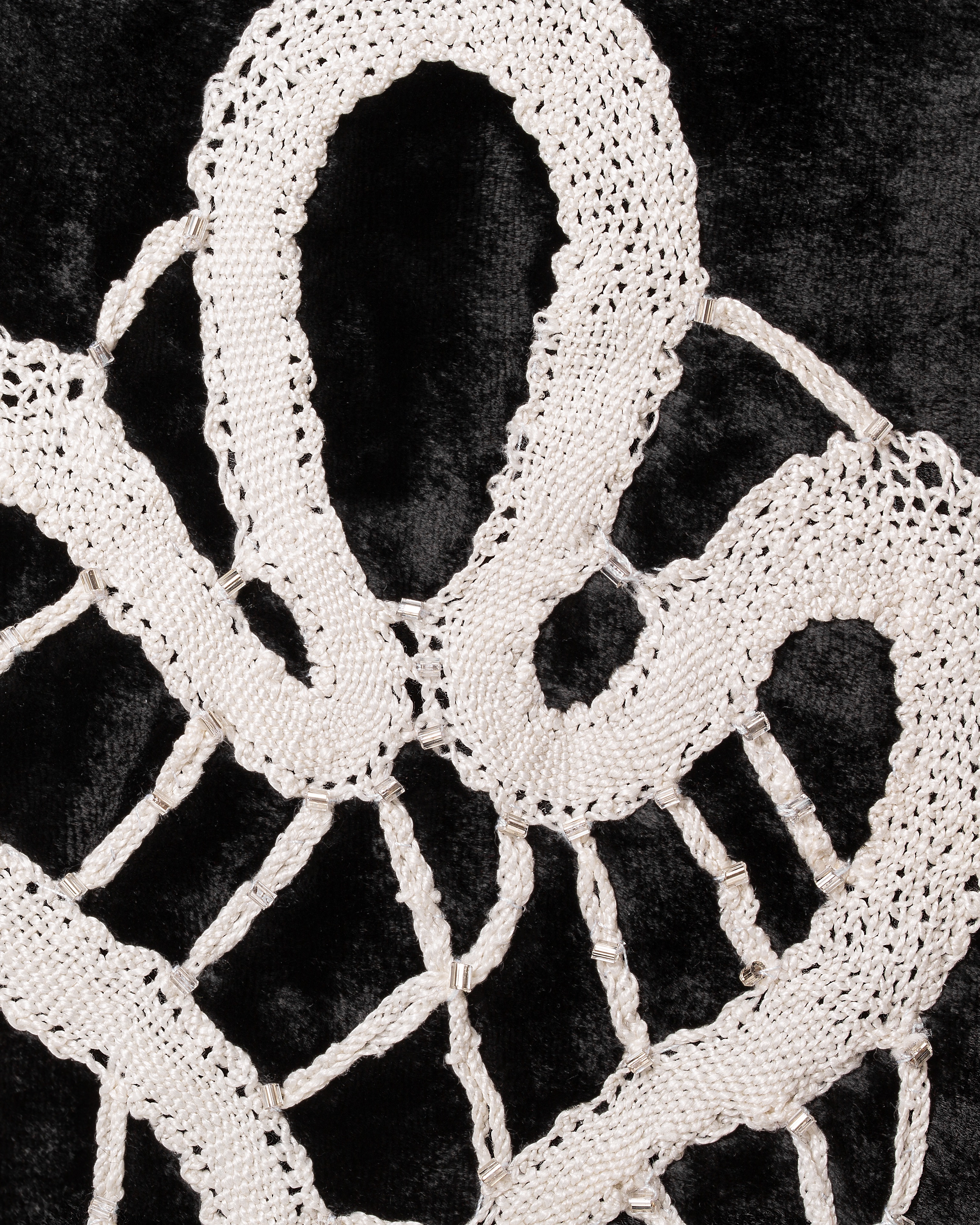 Сумочка из шёлкового бархата с винтажным кружевом