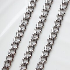 УЦЕНКА!!! Цепочка 11*8 мм, родий, 62 см. У219