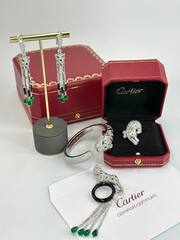 Серьги PANTHERE длинные в стиле CARTIER