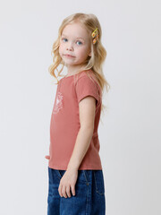 фуфайка  для девочки  КП 302763/кирпичная пыль