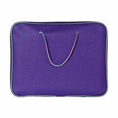 
          Папка с ручками 1 отделение, А3, КАНЦБУРГ, текстиль, ручка шнурок, круговая молния, "Творчество" сетло-сиреневый