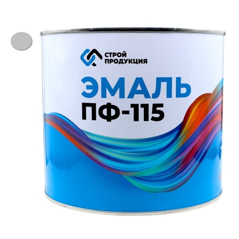 Краска эмаль ПФ-115 СЕРАЯ (банка 2,5 кг, 1.79л.) ГОСТ