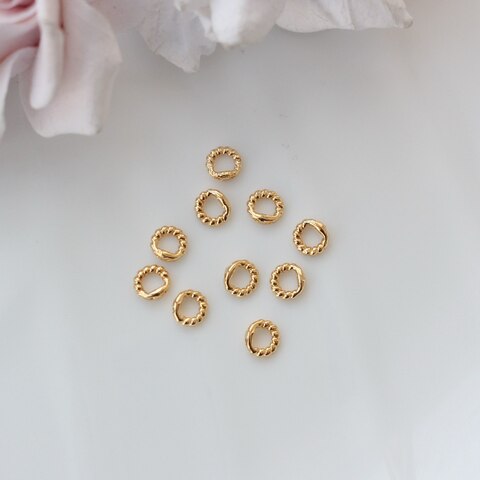 Протектор-кольцо 5 мм, позолота, набор 10 шт, КТ031