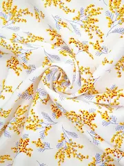 Ткань твил принт 140 г/м2, 100% вискоза, ш. 145 см, белый