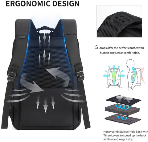 Картинка рюкзак городской Aoking SN2119 Black - 10