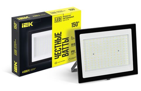 Прожектор LED СДО 06-150 IP65 4000К черный IEK