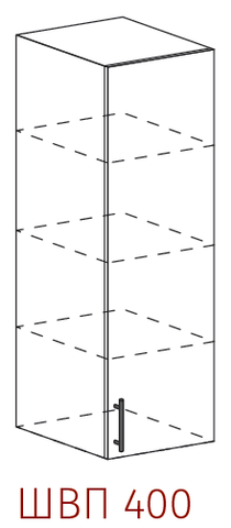Кухня Квадро шкаф высокий пенал 400