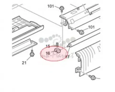 Втулка пластмассовая - CLEANING ROLLER Ricoh AA080351
