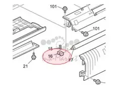 Втулка пластмассовая - CLEANING ROLLER Ricoh AA080351