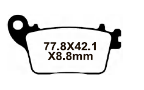 YL-F088 Тормозные колодки дисковые мото YONGLI Organic (FDB2221P)