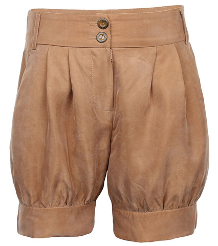 Светло-коричневые бархатные шорты REMIX