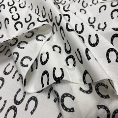 Ткань хлопок  с подковами 2161