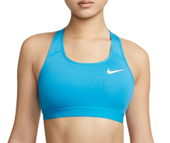 Бюстгальтер спортивный Nike Dri-Fit Swoosh Band Bra Non Pad - laser blue/laser blue/white