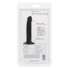 Черный анальный фаллоимитатор Silicone Slim Anal Stud - 