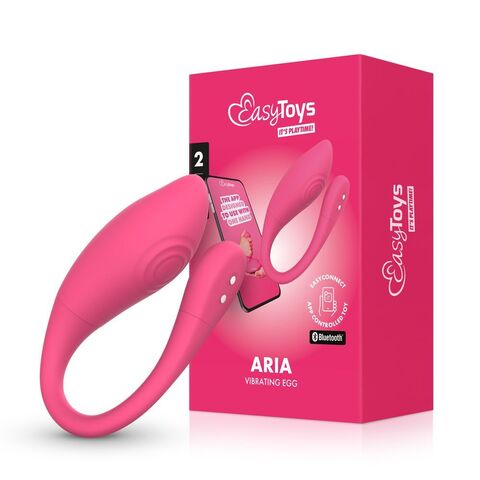 Розовое интерактивное виброяйцо Aria - Easy toys EasyConnect EC001