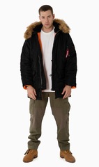 Парка Alpha Industries N-3B Slim Fit Black (Черная)