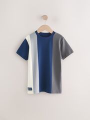 Футболка для мальчика Next E45-682, Темно-синий, Серый