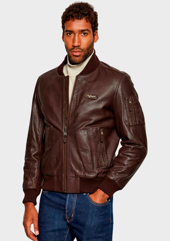 Куртка кожаная AERONAUTICA Bomber