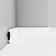 Плинтус напольный Decomaster D234-115 58х16х2400мм белый матовый