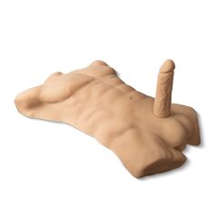 Телесный мужской торс с фаллоимитатором SILEXD Apollo L 7"