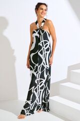Платье пляжное макси LISCA HONOLULU 049576 | Черно-белый