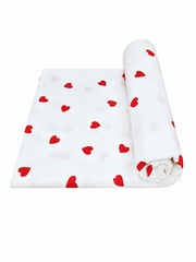 Муслиновая пеленка Сердца red