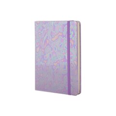 
          Записная книжка, А6, Alingar, 7БЦ, ПВХ (голография), на резинке, клетка, 96 л., "Разводы", сиреневый