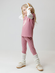 брюки  для девочки  КР 4074/темно-розовый 1710 Н083 к643