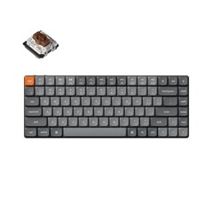 Беспроводная механическая ультратонкая клавиатура QMK Keychron K3 Max, 84 клавиши, RGB-подсветка, Gateron Brown Switch (K3M-H3)